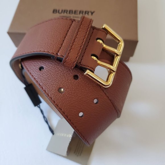 NEW Burberry Italian Eyelet Grommet Leather Belt